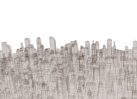 elegant city render designの写真素材