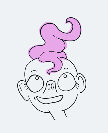 Design of original face drawのイラスト素材