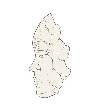 Design of old broken maskのイラスト素材