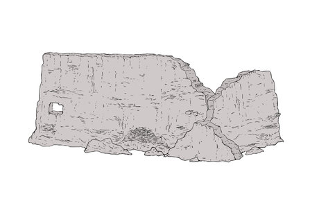 Design of broken old buildingのイラスト素材