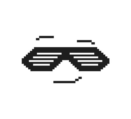 Creative design of pixel art sunglassesのイラスト素材