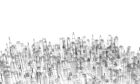 elegant city render designの写真素材