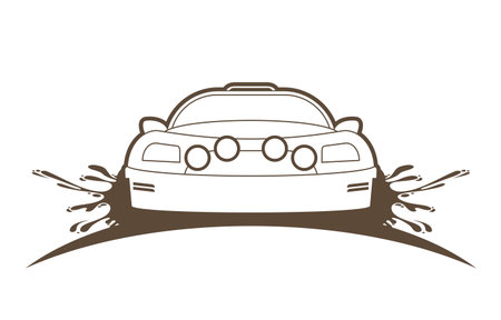 Design of offroad rally carのイラスト素材