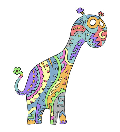 Creative design of artistic animal designのイラスト素材