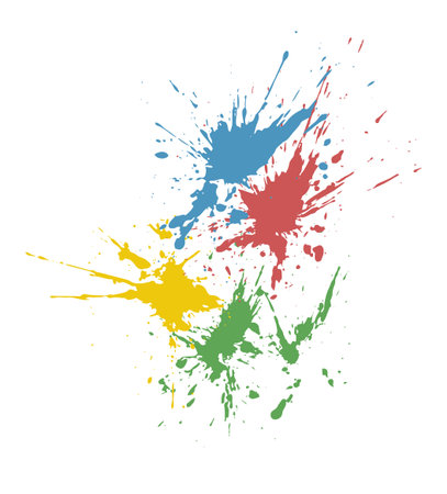 Creative design of colorful ink stains splashのイラスト素材