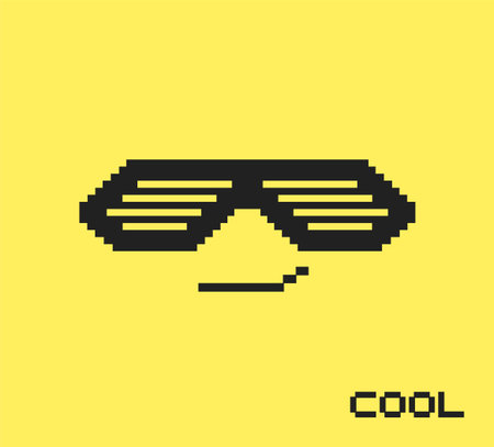 Design of cool pixel sunglassesのイラスト素材