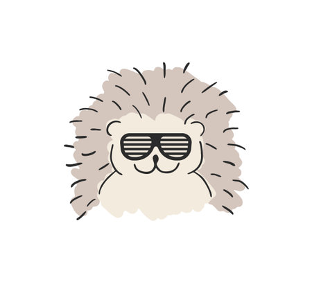 Creative design of funny hedgehogのイラスト素材
