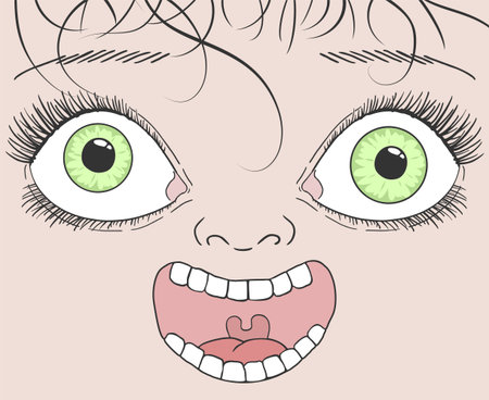 Design of funny face illustrationのイラスト素材