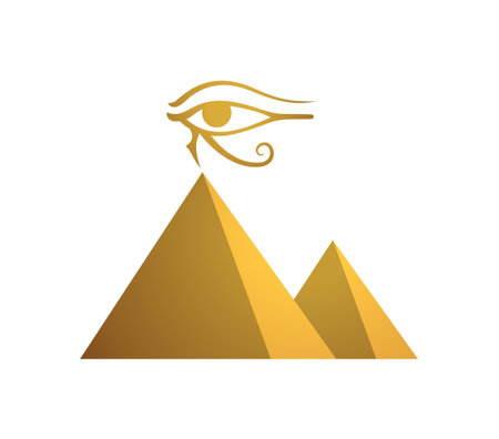 Creative design of egyptian pyramid illustrationのイラスト素材