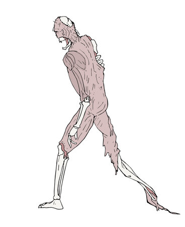 Design of terrifying creature illustrationのイラスト素材