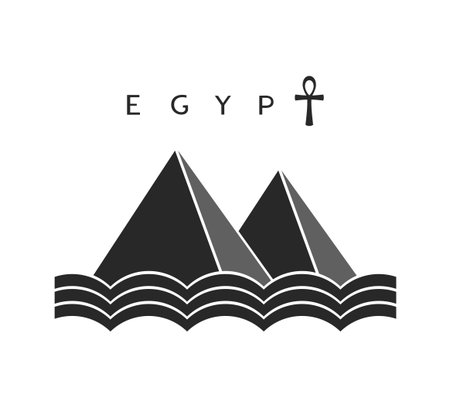 Design of egyptian pyramid symbolのイラスト素材