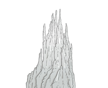 rock mountain illustrationのイラスト素材