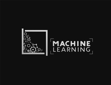 Machine learning technology symbol designのイラスト素材