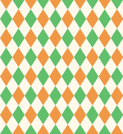 Creative design of harlequin rhombuses seamless textureのイラスト素材