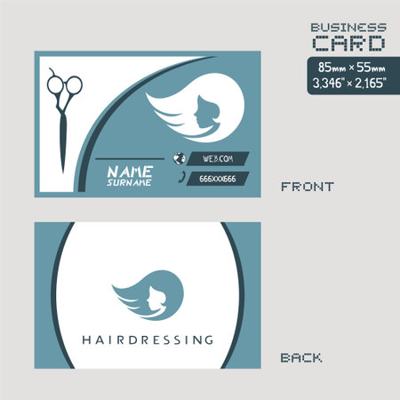 Design of hairdressing vist cardのイラスト素材