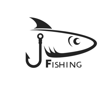 Creative design of fishing symbolのイラスト素材