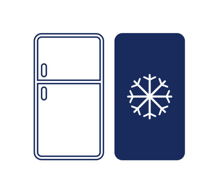 Design of flat refrigerator iconのイラスト素材