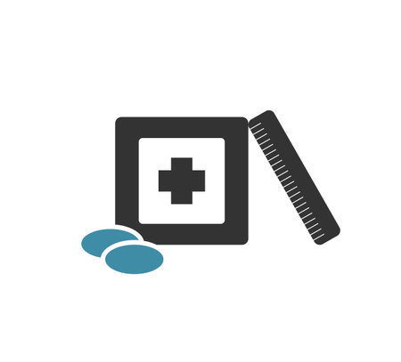 Design of medical pills bottleのイラスト素材