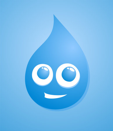 Design of funny water dropのイラスト素材