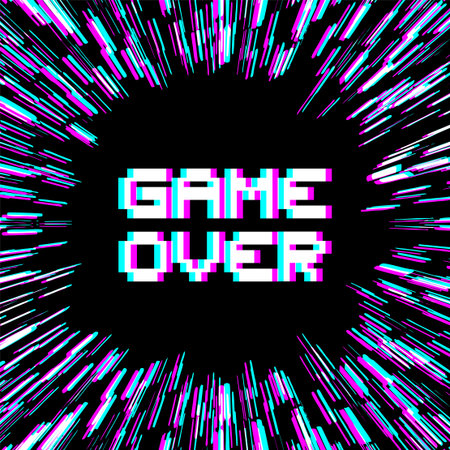 Creative design of game over messageのイラスト素材