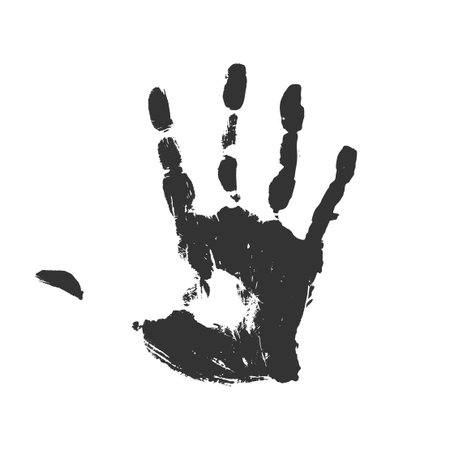 Creative design of black handのイラスト素材