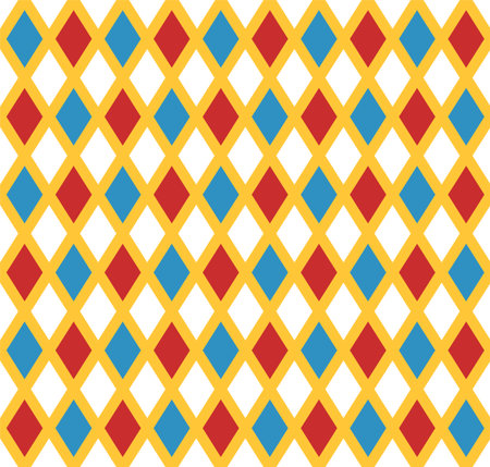 Creative design of harlequin rhombuses seamless textureのイラスト素材