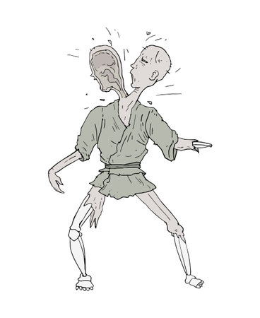 Design of Halloween dead manのイラスト素材