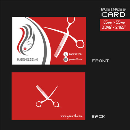 Design of hairdressing vist cardのイラスト素材