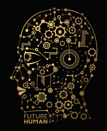 Design of imaginative robot faceのイラスト素材