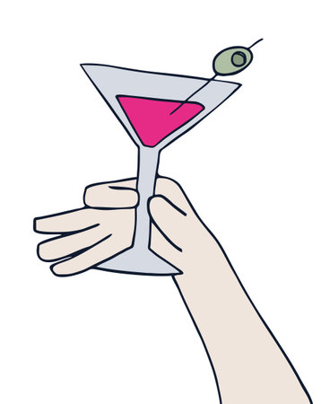 Creative design of pink drink illustrationのイラスト素材