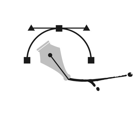 Creative design of digital drawing tools symbolのイラスト素材