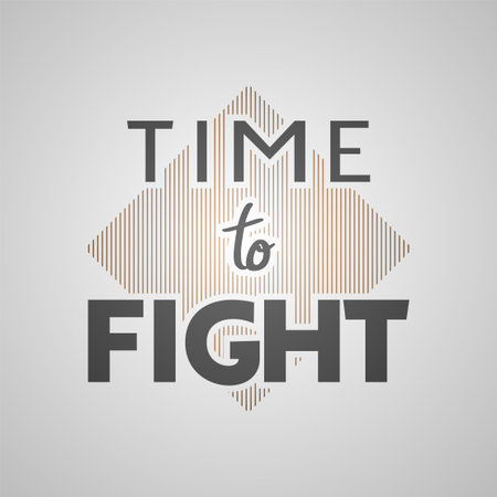 Creative design of time to fight messageのイラスト素材