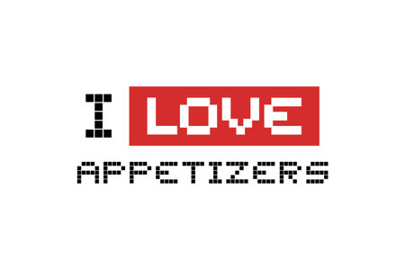 I love appetizers messageのイラスト素材
