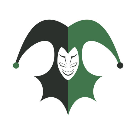 Creative design of harlequin face illustrationのイラスト素材