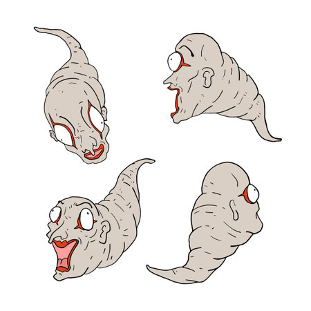 Creative design of fantasy monsters setのイラスト素材