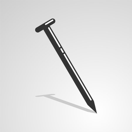 Design of iron nail illustrationのイラスト素材