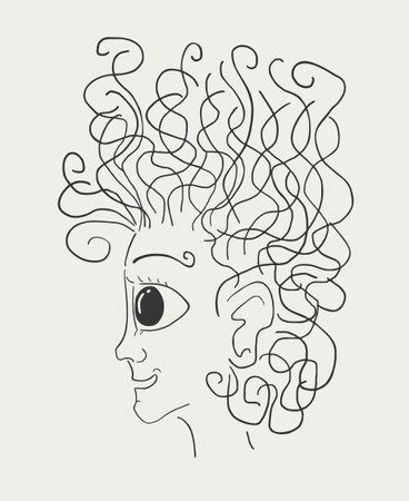 Design of original face drawのイラスト素材