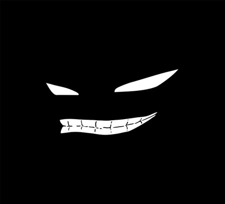 Creative design of evil monster faceのイラスト素材