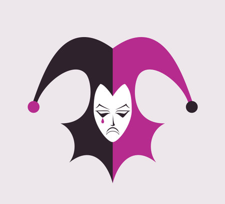 Design of funny jester illustrationのイラスト素材