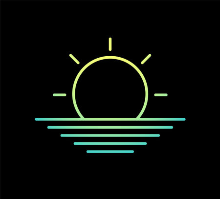 Creative design of sun flat illustrationのイラスト素材