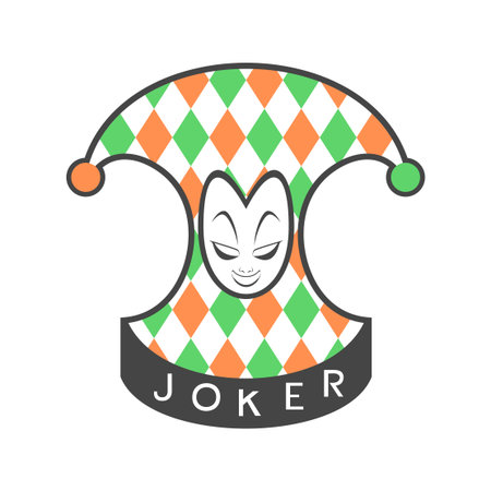 Creative design of harlequin face illustrationのイラスト素材