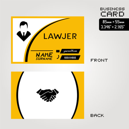 Design of lawyer business cardのイラスト素材