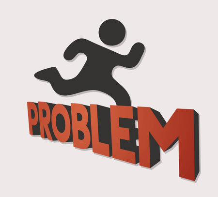 Design of jumping problem illustrationのイラスト素材