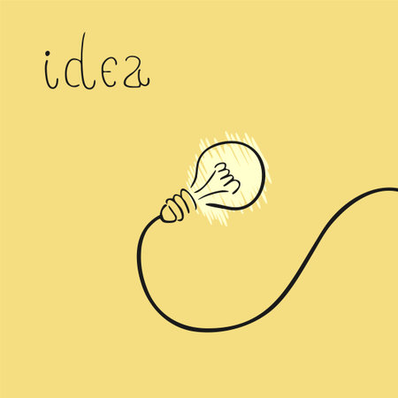 Creative design of light bulb illustrationのイラスト素材