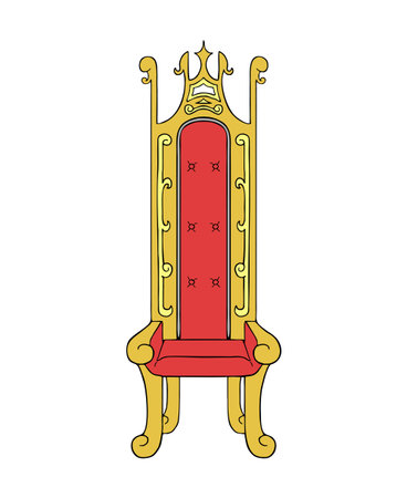 Design of royal chair hand illustrationのイラスト素材