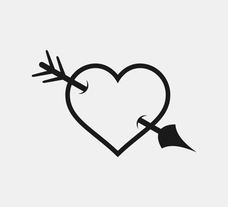 Design of heart with arrow illustrationのイラスト素材