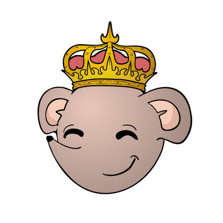 King mouse draw artのイラスト素材