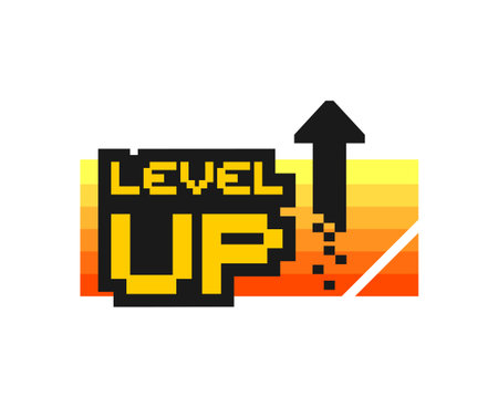 Creative design of level up symbol