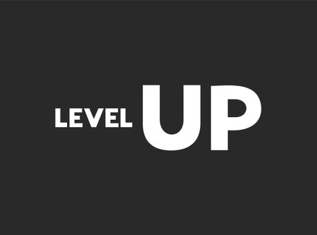 Design of level up messageのイラスト素材