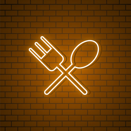 neon restaurant symbolのイラスト素材
